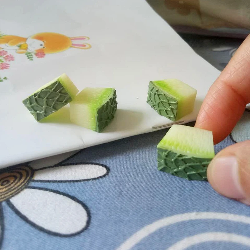 Hami melon resin cabochon