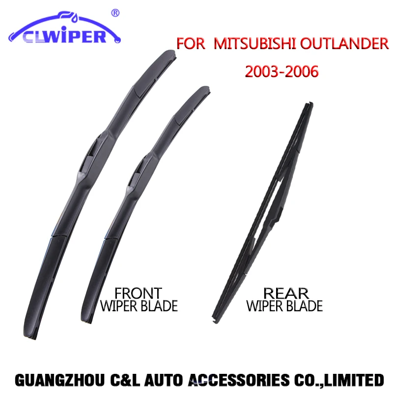 CLWIPER Front And Rear Wiper Blades For MITSUBISHI OUTLANDER 2003 2006 CLWIPER Front And Rear Wiper Blades For MITSUBISHI OUTLANDER 2003 2006