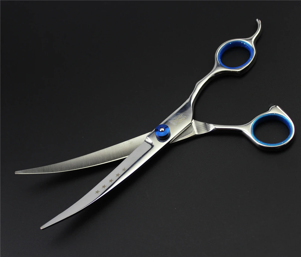 Dog Grooming Scissors Kit 6" 7 inch Professional Pet Grooming Scissors Straight Thinning Curved Shears Cat Dog Tesoura for Groomer Hair Cutting