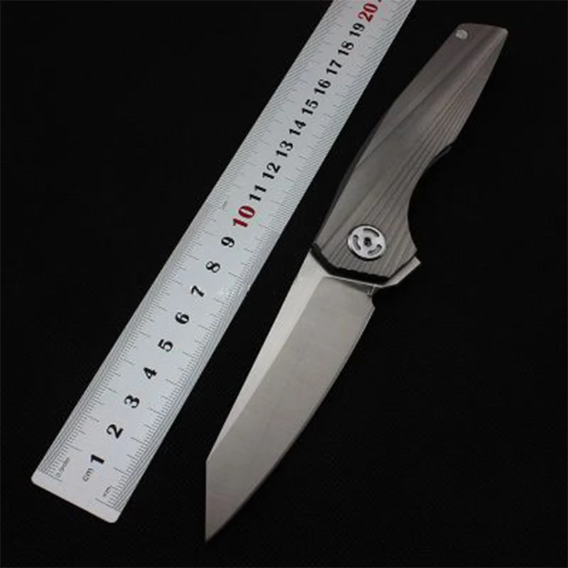 

hunting knife survival knife high quality sharp D2 powder steel Folding Blade Knife titanium alloy multi-function outdoor tool