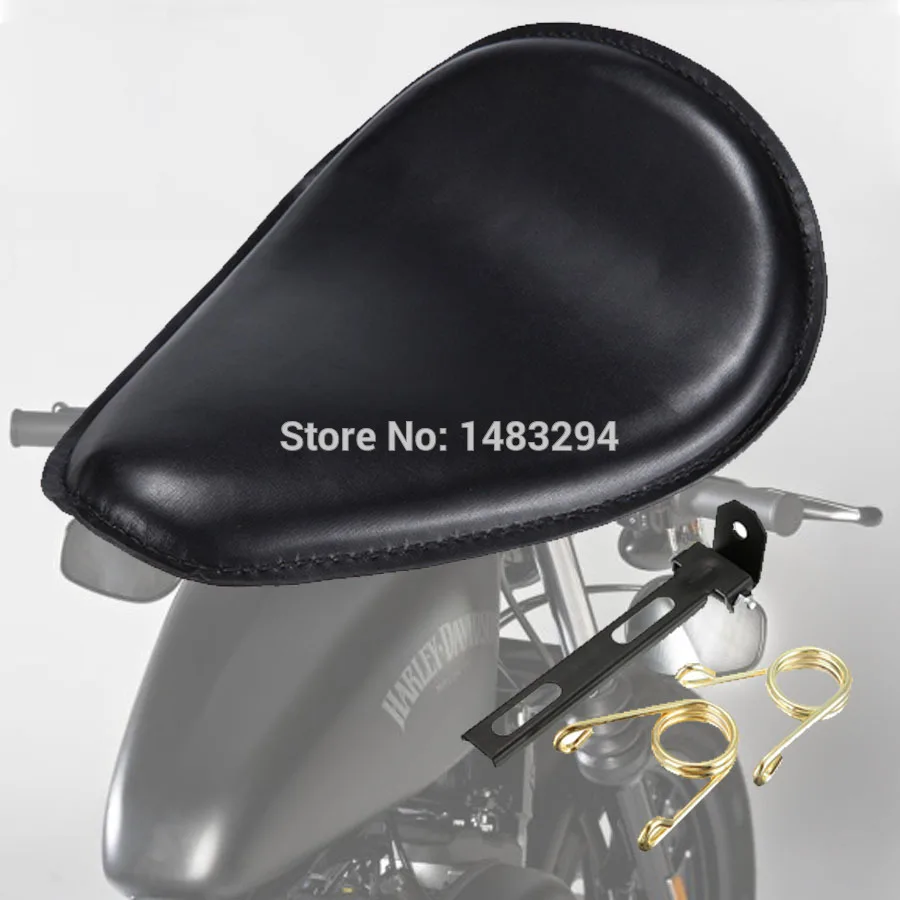 Leather Solo Spring Bracket Motorcycle Seat Fits fits for