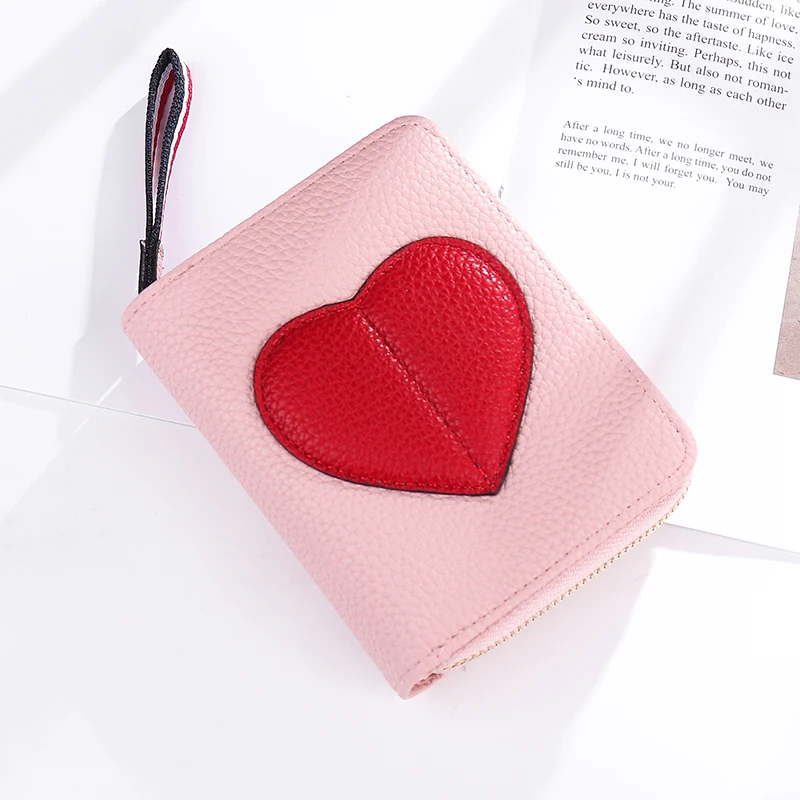 

Fashion Women Wallet Large Capacity Pu Leather Purse Sweet Love Cartoon Female Mini Multi Card Holder Position Zipper New Wallet