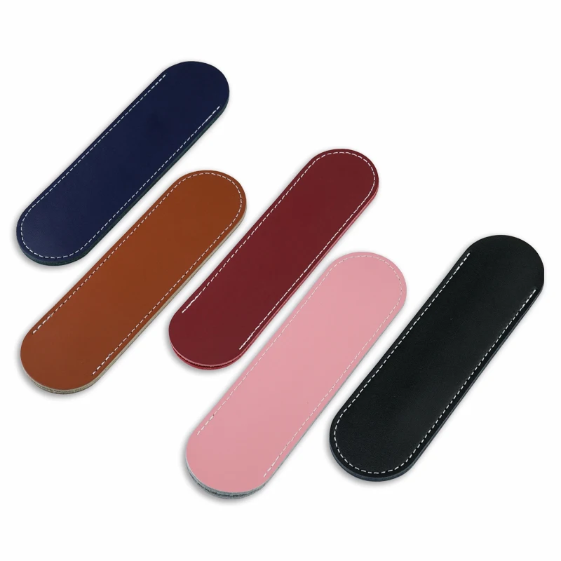 5 Colors Useful Genuine Leather Single Pen Case Pencil Bag Holder Storage Sleeve Pouch 2019 Newest