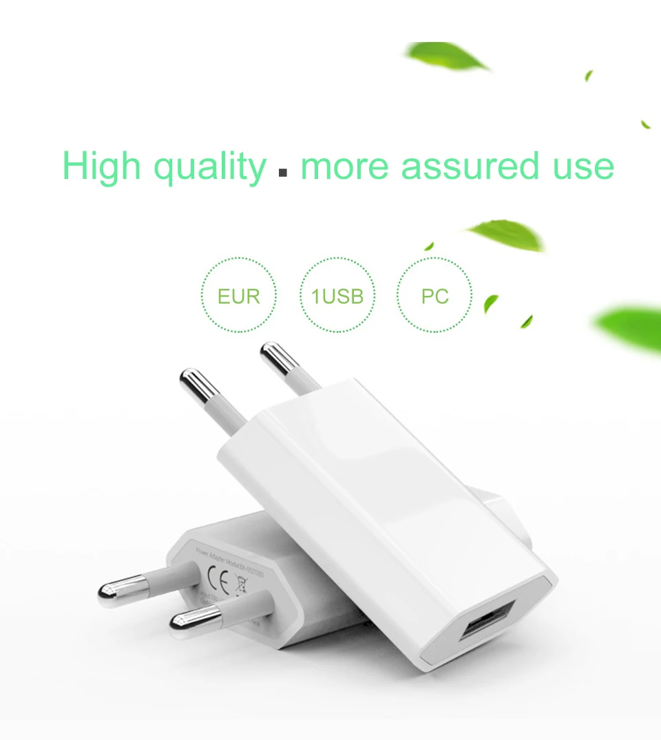 1 USB EU Charger European Standard 5V1A Mobile Phone Charger Travel CE Certified Power Adapter Use in Spain Finland Netherlands (5)