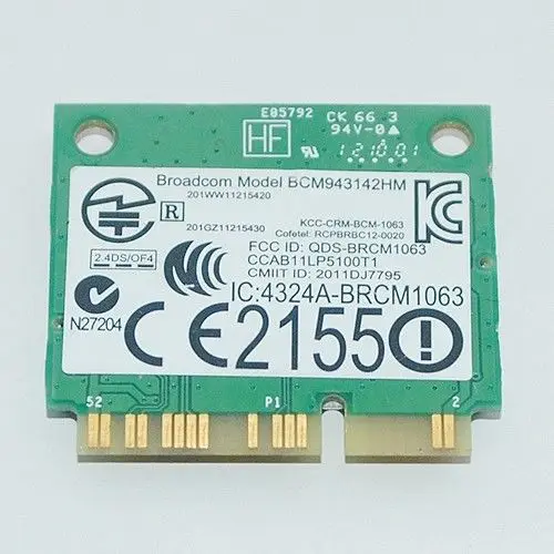 Беспроводная Wi Fi BCM943142HM DW1704 + Bluetooth 4 0 Mini PCI WLAN карта для DELL Inspiron 5323 7720 5720 5420 5523 Vostro 3460