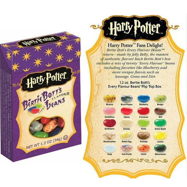 new 34g sweet candy bean strange taste food snack harry potter jelly harry potter jelly bean flavors chart