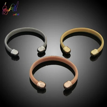

Yulaili 2019 New Fashion Simple Design Three Color Rose Gold Color Bracelet Jewelry For Women Gift