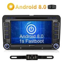 Pumpkin 2 Din 7'' Android 8.0 Car Stereo DVD Player Octa-Core 4GB RAM GPS Navigation For VW/Skoda/Seat/Golf Car DVR FM Radio 