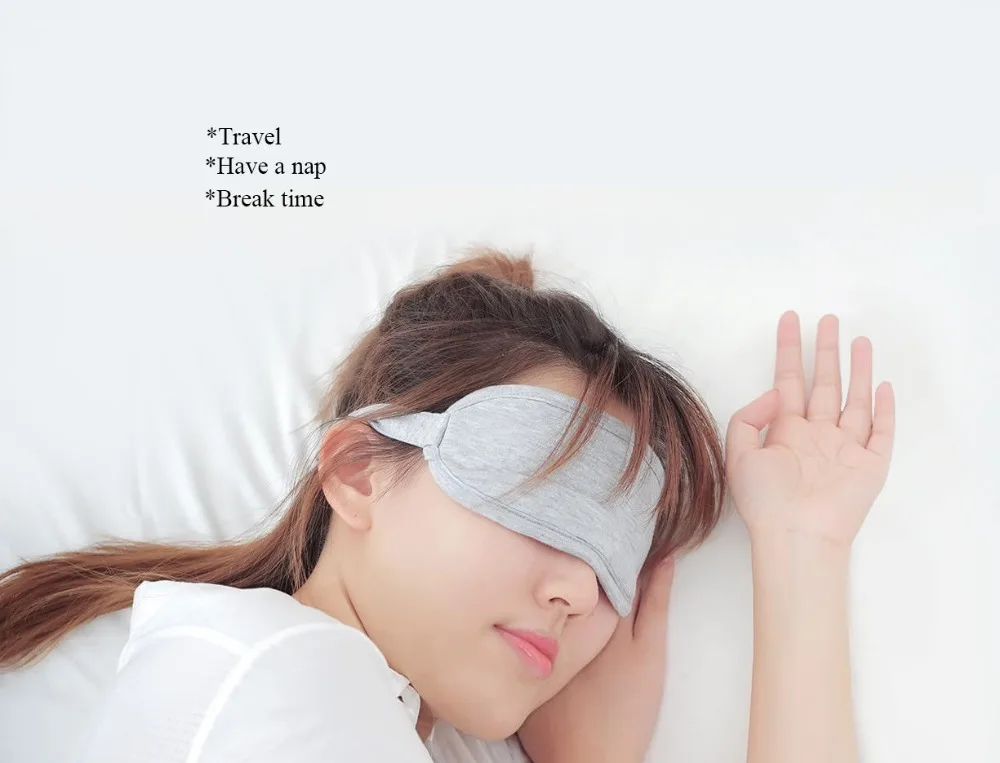 Xiaomi 8H маска для глаз для путешествий, офиса, сна, помощь для отдыха, переносные дышащие очки для сна, покрытие, ощущение прохлады, ледяной хлопок