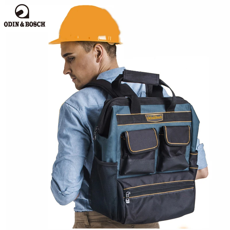 

Odin&Bosch Double shoulder tool backpack canvas electrician double shoulder tool bag large capacity maintenance tool bag