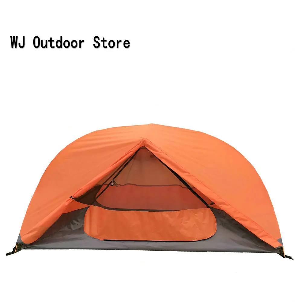 WJ открытый оранжевый цвет 1 человек альпинизмом палатки, сверхлегкий одного человека двойной слой палатки - Цвет: Оранжевый