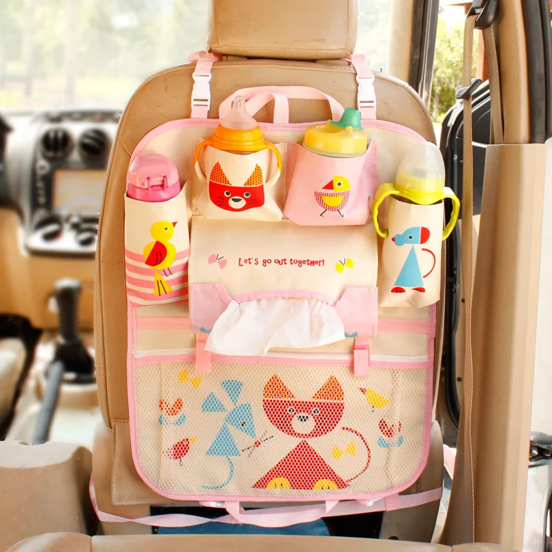  Baby Stroller Organizer Bag Waterproof Universal Baby Car Hanging Basket Storage Cartoon Seat Stora