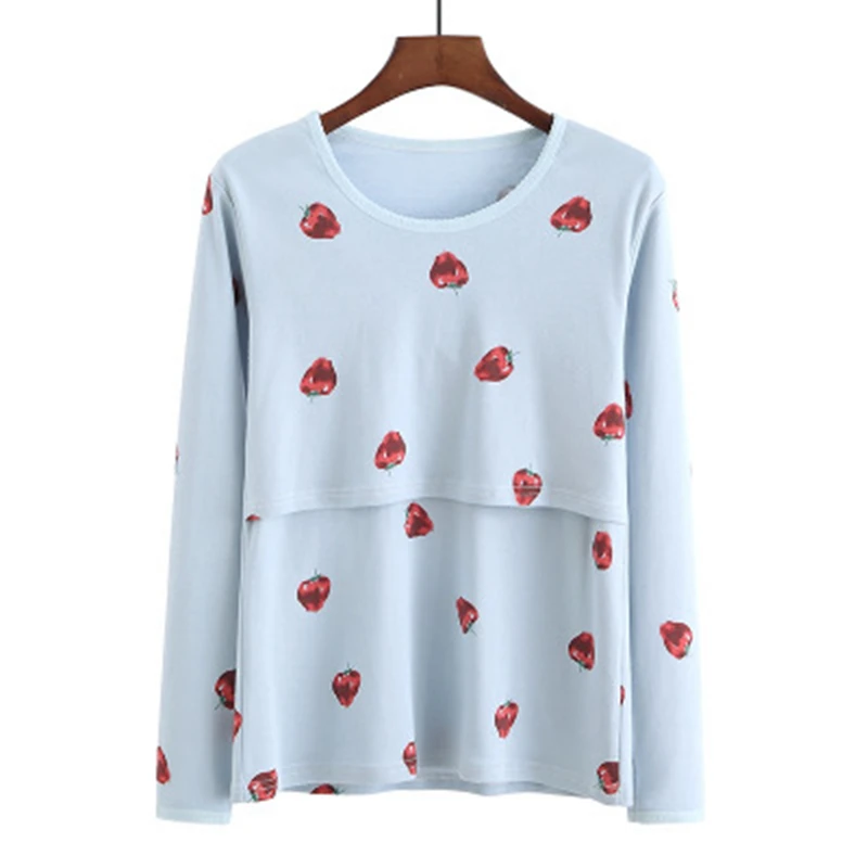 

Maternity clothes t shirt Women Solid Pregnant Nursing Baby Maternity tees Multifunctionl Blouse T-Shirt LC250067