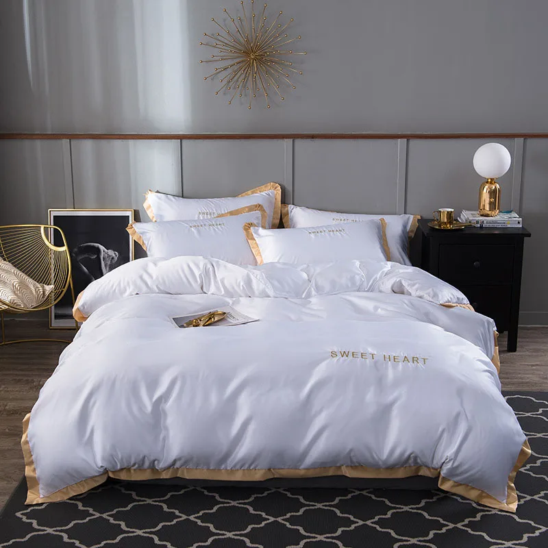 

1 *Bedding Set Polyester Soft 4 Sheets Adult Bedding Set Quilt Set Home Textiles