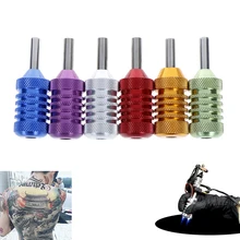 25 мм серебро алюминиевый сплав татуировки ручки с набор винтов и трубки поставка