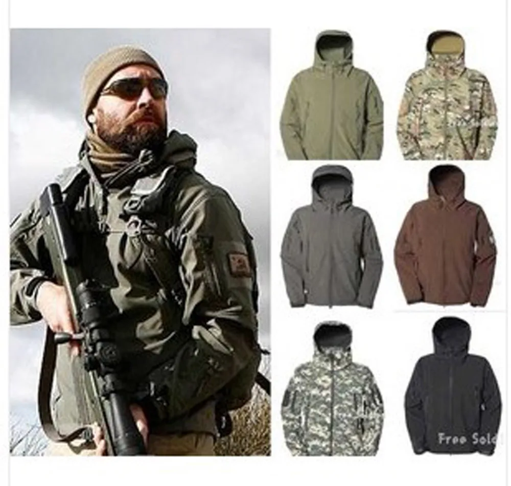 SWAT Airsoft Parka Jacket Waterproof Camo Waterproof Jacket men's