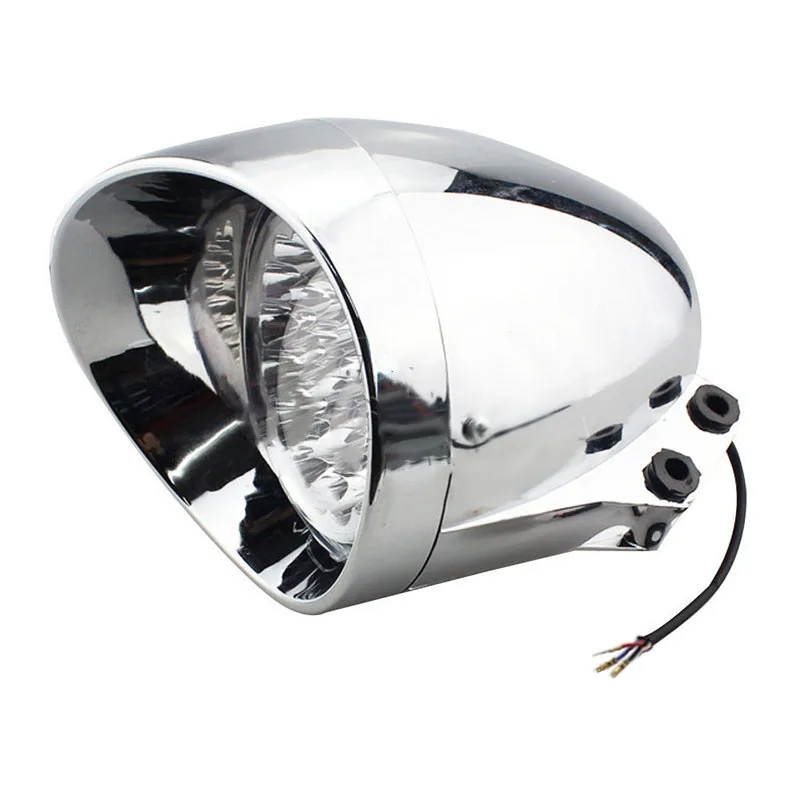

Motorcycle Bullet Headlight Head Light Lamp For Harley Chopper Chrome Housing