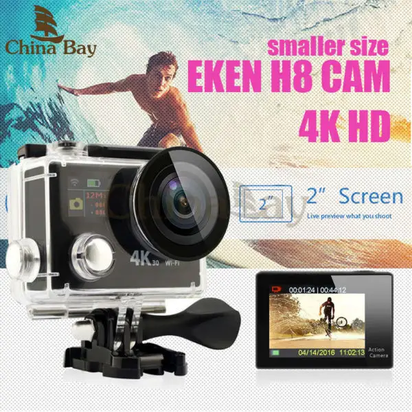  Original Eken H8R H8 Ultra HD Action Camera with 4K 30FPS Resolution and 30m waterporoof 2.0' Screen cam go sport Camera pro yi 