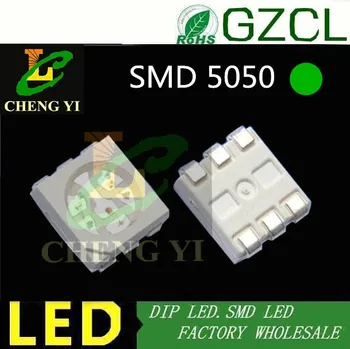 

Free shipping 3-chipset GREEN 5050 SMT LED DIODE 3.0-3.5V 505-530NM 200PCS