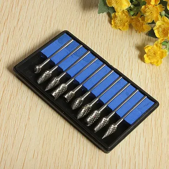 

10pcs/set CNC Tool Grinders Accessories Tungsten Carbide Cutter Rotary File Woodworking Milling Cutter Polishing Head 3*6mm New