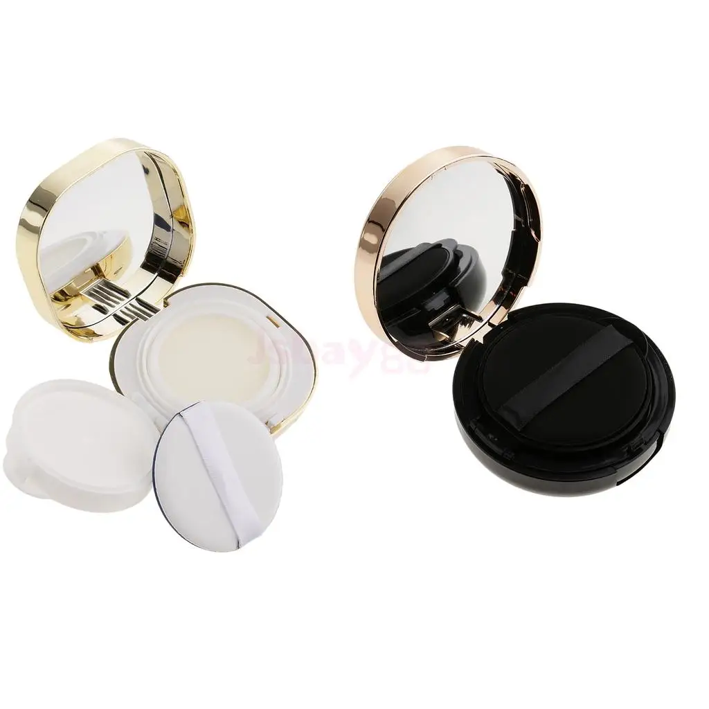 

Empty Luxurious Air Cushion Puff Box BB Cream Foundation Concealer Container Makeup Case Portable with Mirror