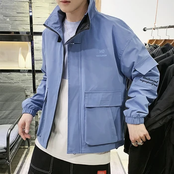 

2019 new spring men's jacket Korean version Slim fashion youth jacket coat wild casual tooling jacket men's clothing outerwear