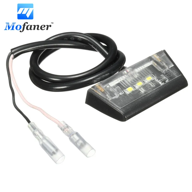 1 шт. Универсальный светодиодный номерной знак для мотоцикла светильник белый