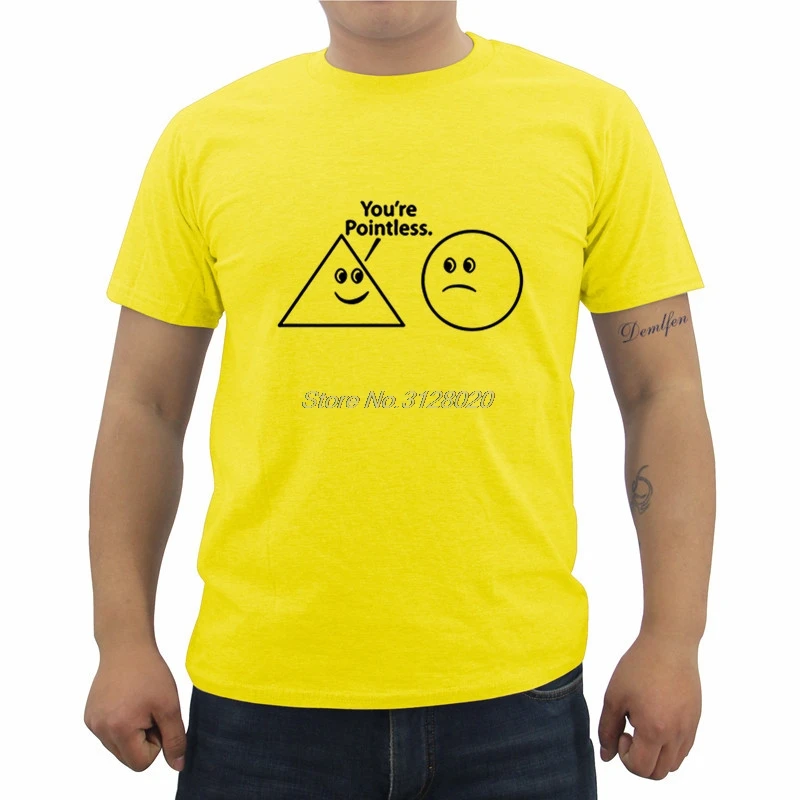 Новинка футболка с надписью You're Pointless Funny Math Sarcastic Nerd Geek модная летняя Мужская