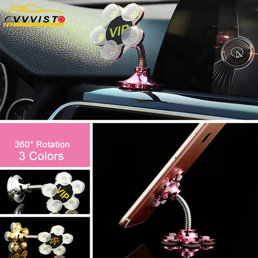 

VVVIST Universal Car GPS Suction Cup Mout Bracket Car Suction Holder Stand Dashboard Aluminum Alloy Phone Car Suction Holder