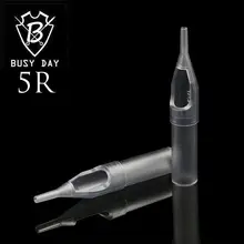 50 шт 5R стерильные серые одноразовые наконечники для татуировки Короткие пластиковые наконечники иглы для тату аксессуары для боди-арта