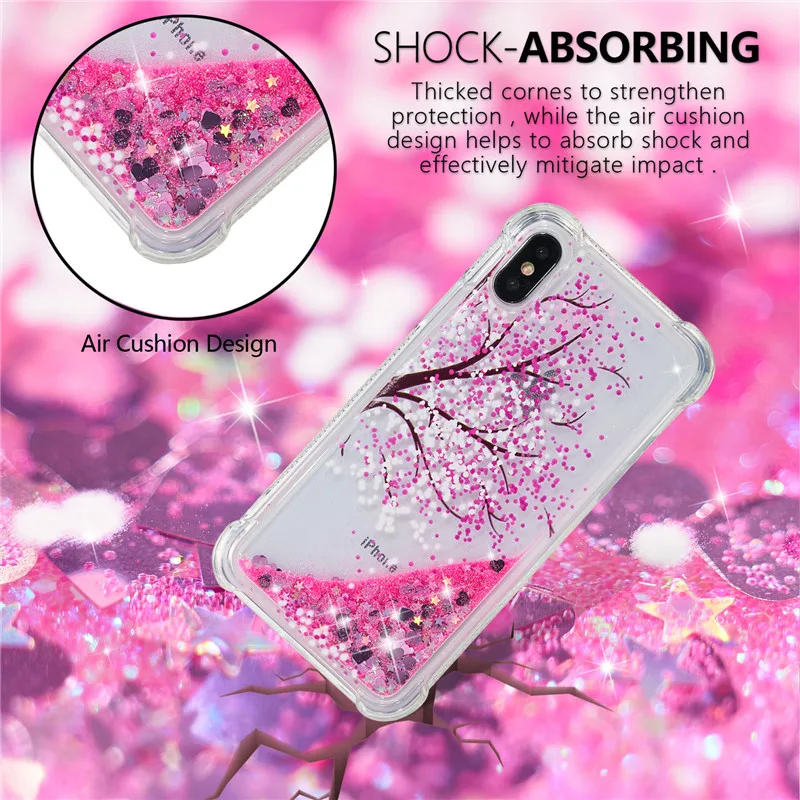 Wekays unicornio Quicksand funda para iphone X funda silicona TPU Dynamic Liquid Glitter funda para iphone 6 6 s 7 8 plus 5 5S Fundas