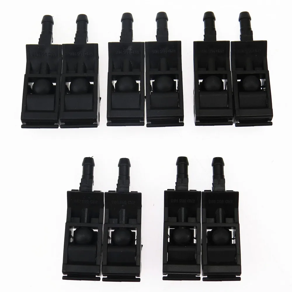 

SCJYRXS Qty10 Car Front Windshield Washer Wiper Nozzle For Golf MK4 Passat B5 Gol Bora Polo Beetle 6RD 955 985 6RD955985