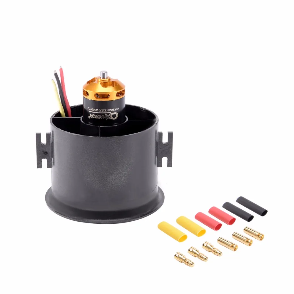 

UXCELL 70mm 6 Blades EDF Ducted Fan Set Jet Engine with 3800KV RC Brushless Motor for RC Airplane