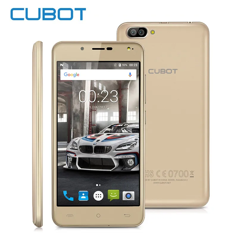 Цена за Оригинал Cubot Rainbow2 Dual задняя Камера Смартфон MTK6580A Quad Core 5.0 "Android 7.0 Мобильный Телефон 1 ГБ RAM 16 ГБ ROM Сотовый Телефон Цена за Оригинал Cubot Rainbow2 Dual задняя Камера Смартфон MTK6580A Quad Core 5.0 "Android 7.0 Мобильный Телефон 1 ГБ RAM 16 ГБ ROM Сотовый Телефон