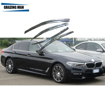 

Sun visor 4 Plating chrome Car Window Visor Wind Deflector Sun Rain Guard Defletor for 5 series 2007+