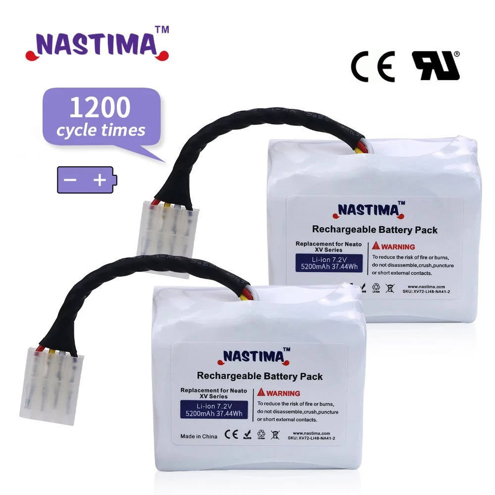 Обновление 7 2 V 5200mAh литий ионный аккумулятор для Neato батарея XV XV11 XV12 XV14 XV15 XV21 XV25