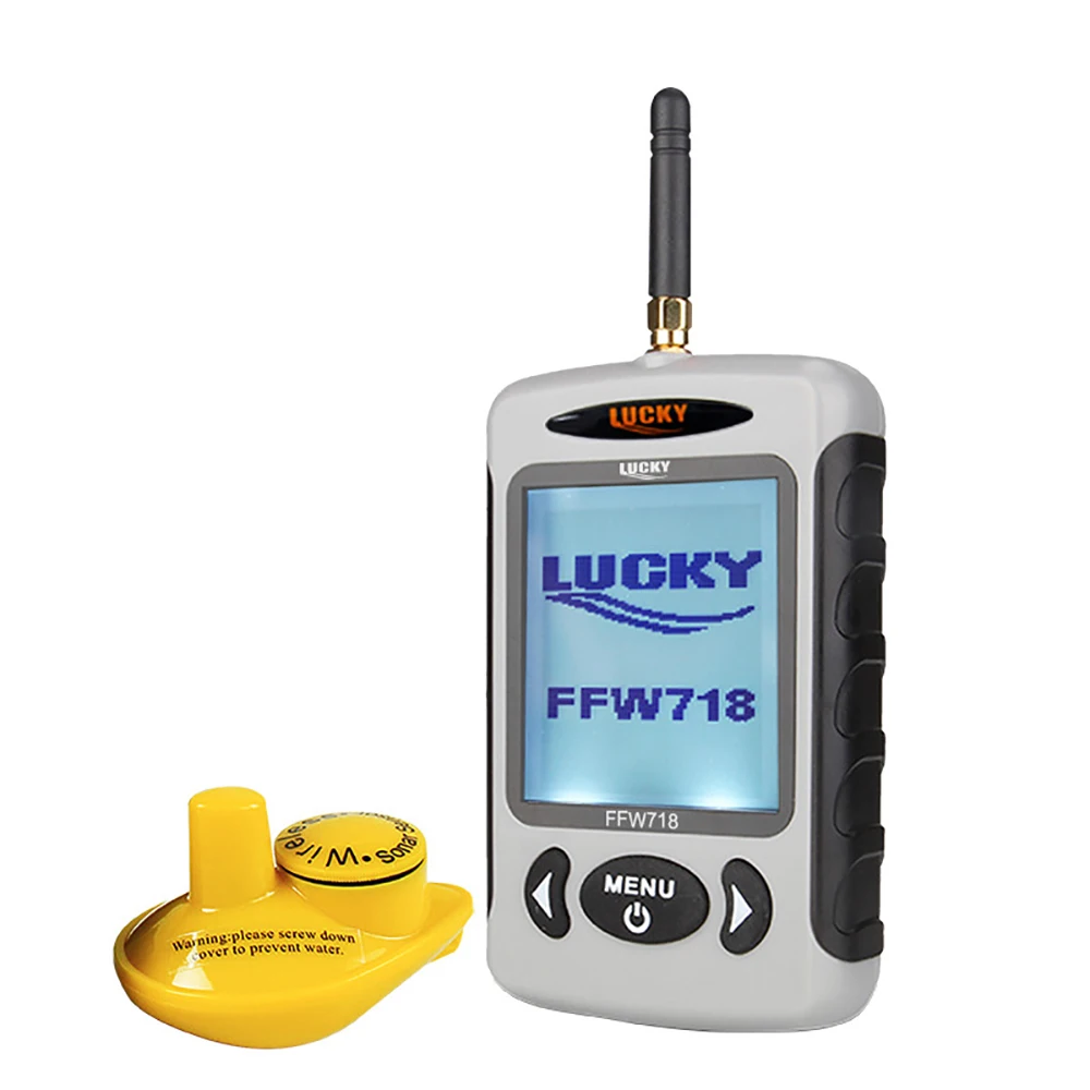 محظوظ FFW718 الاسماك المكتشف اللاسلكية الاستشعار سونار 45 متر الرقمية تصميم القريبة الأسماك إنذار محول كاشف Fishfinder ل الصيد