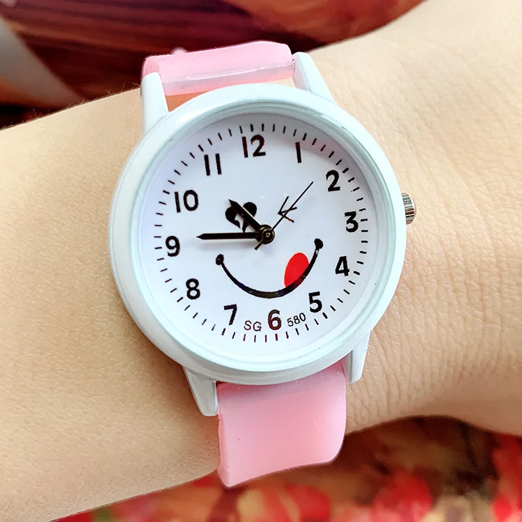 

Hot Fashion Kids Watch Girls Analog Quartz Watches For Student Cute Colorful Silicone Children Clock relojes
