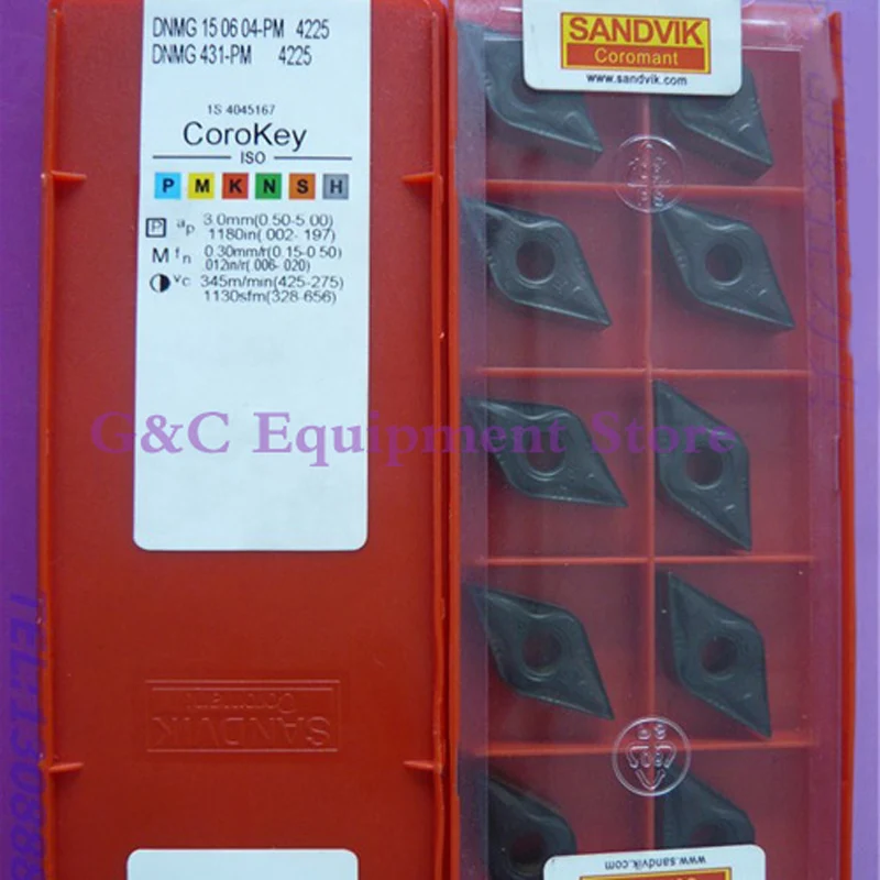 

ORIGINAL BRAND CNC LATHE TURNING TOOL DNMG150604 PM 4225 CARBIDE INSERTS