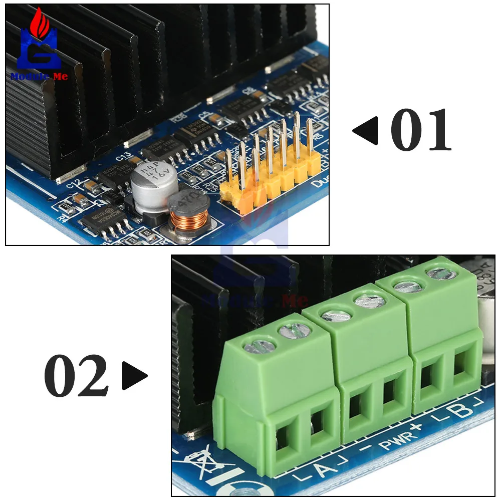 DC 5-15 в 30 А двухканальный H Мост модуль драйвера двигателя хлебная плата контроллер DHB-01A драйвер двигателя