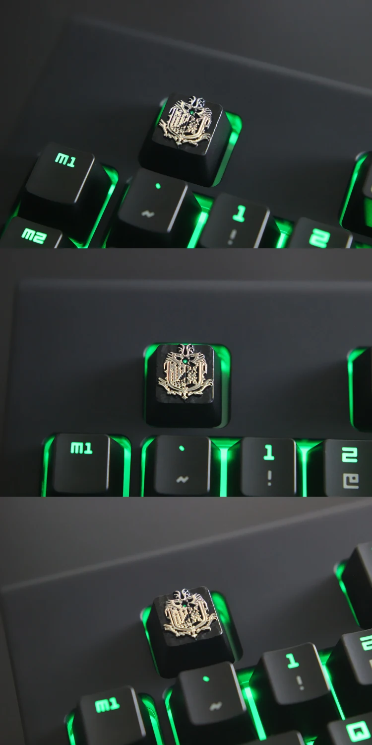 Em relevo personalizado liga de zinco keycap