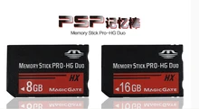 Envío gratis real capacidad MS hg 8 gb tarjetas de memoria memory stick pro duo para sony psp teléfono tableta de la cámara