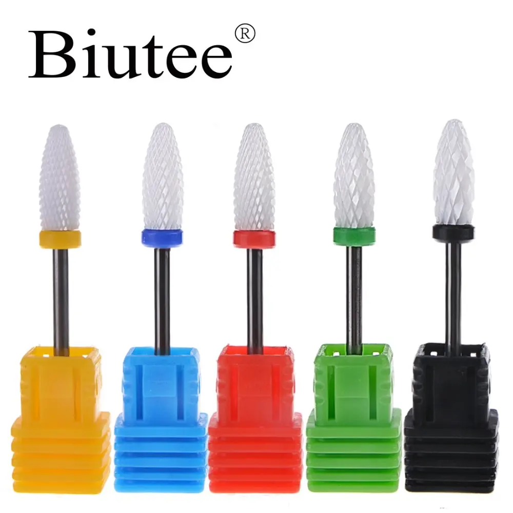 Biutee 5 Размеры Керамика ногтей Бурильные долото для электрических Маникюр машина аксессуары Дизайн ногтей Инструменты Электрический Маникюр Cutter пилочка для ногтей