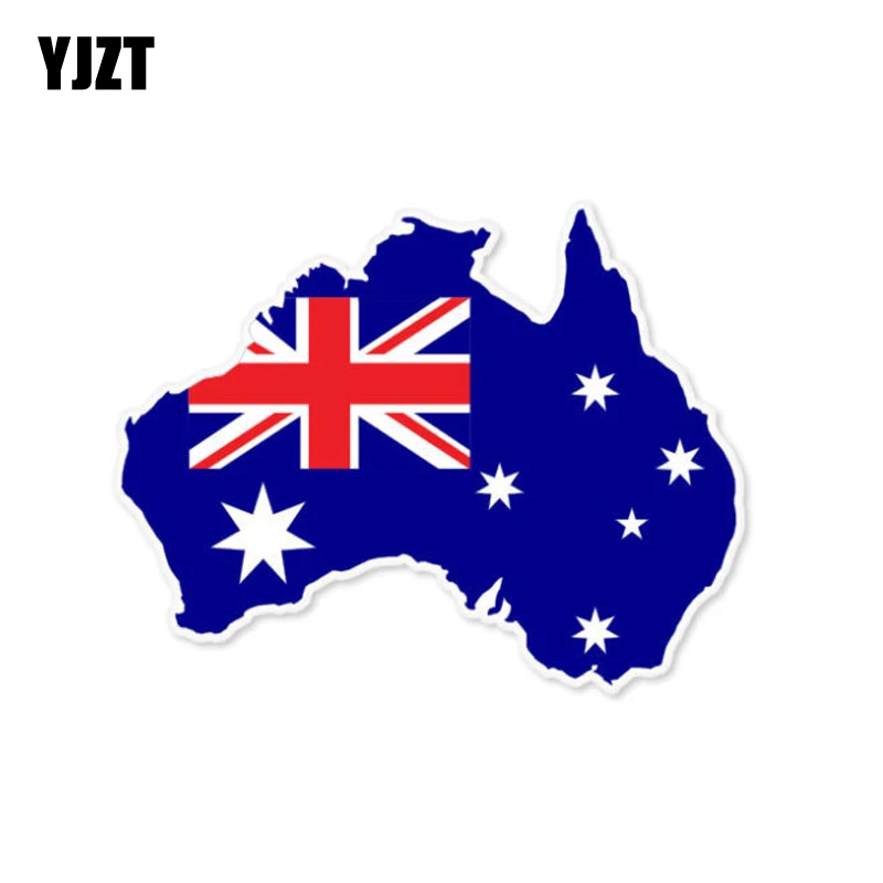 

YJZT 11.5CM*9CM AUSTRALIA Map Car Sticker Flag Car Accessories Creative Decal 6-0808