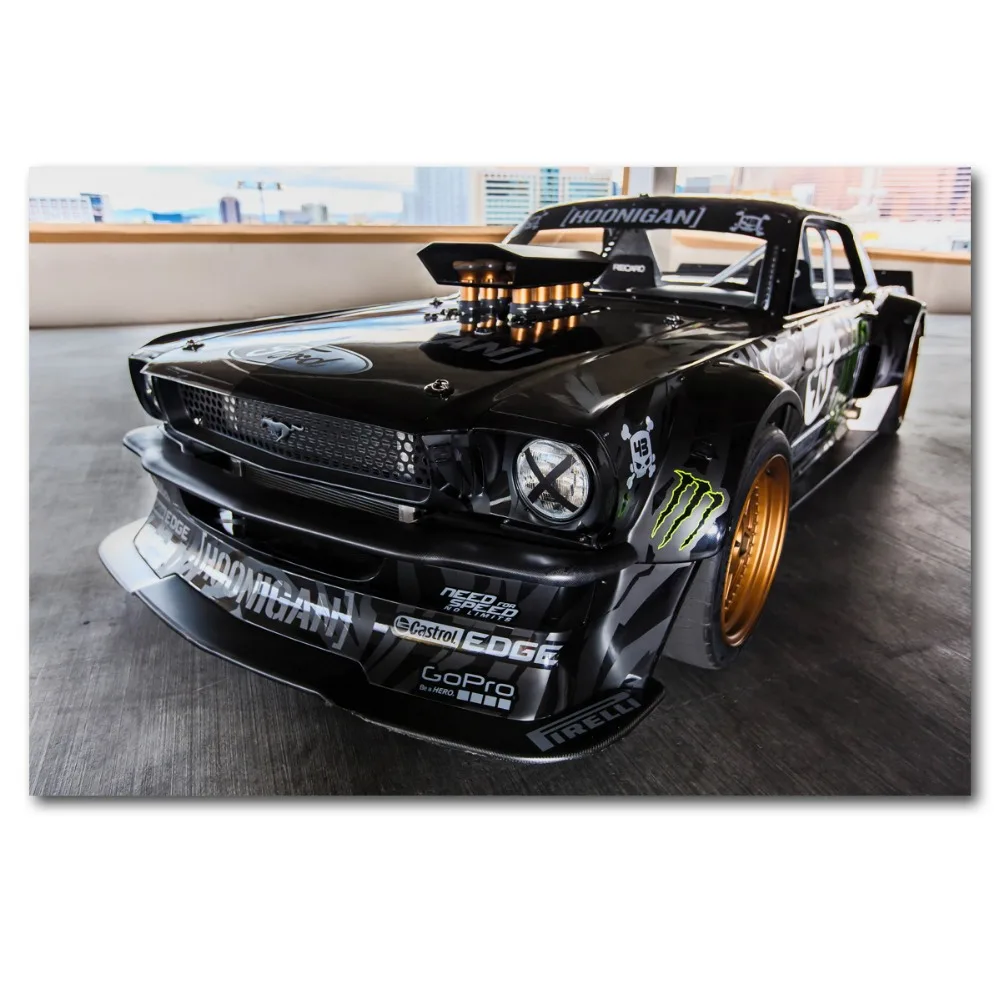 

1965 Ford Mustang drift tuning muscle Car Wall Art Picture Posters Canvas Art Prints Art Paintings For Living Room Decor