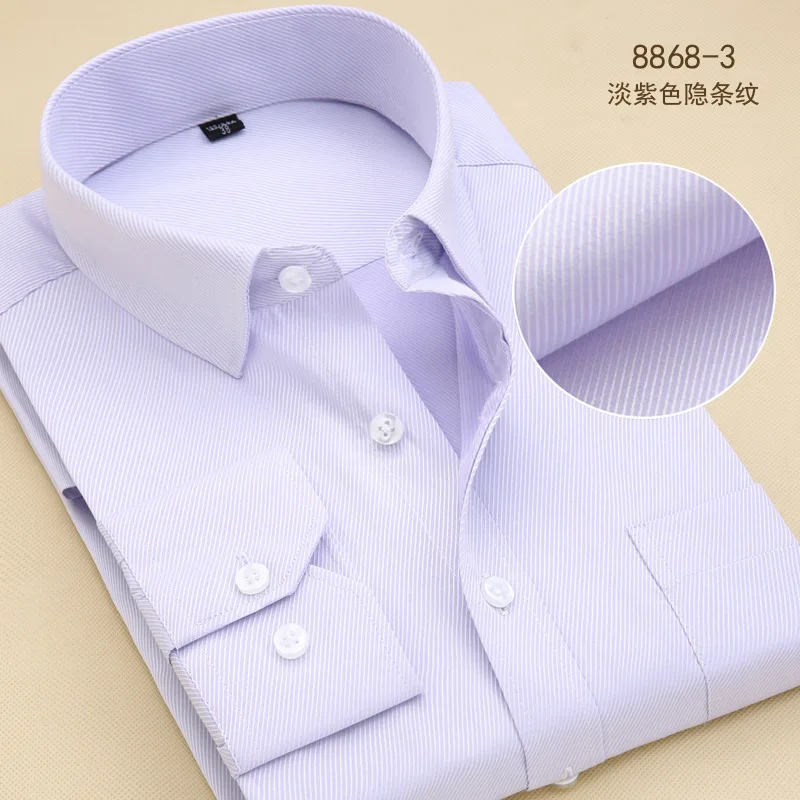 Весенняя брендовая мужская рубашка в полоску, деловая официальная рубашка с длинным рукавом, Мужская одежда, рубашки размера плюс, офисные мужские топы 7XL