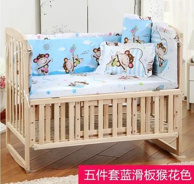 Детская кровать бампер хлопок/плюшевые Детское постельное белье для новорожденных малышей Детская кровать вокруг белья в детскую