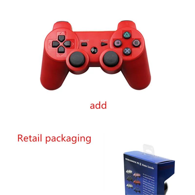 Беспроводной Bluetooth геймпад джойстик для PS3 контроллер для Playstation 3 для PS3 контроллер игровой - Цвет: Тёмно-синий