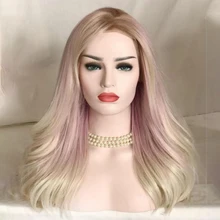 Длинные Кудрявые Волнистые парики для женщин синтетические волосы длинные Кудрявые Волнистые Омбре Косплей натуральные 60 см полные парики