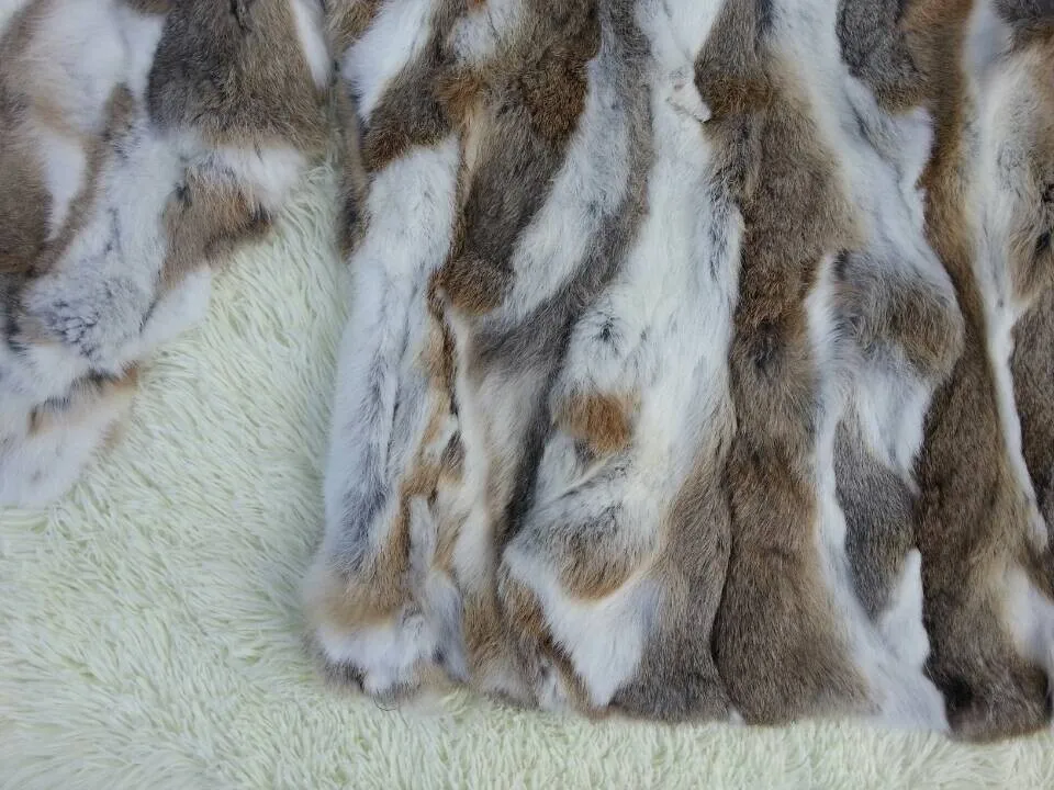 Шуба из натурального кроличьего меха с капюшоном Мех енота кроличья Меховая куртка женская зимняя кроличья меховая жилетка размера плюс F803